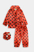 Printed Polka Nightsuit - Red