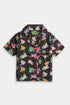 Printed Cat Nightsuit - Black