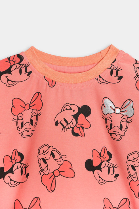 Printed Duck Nightsuit - Pink