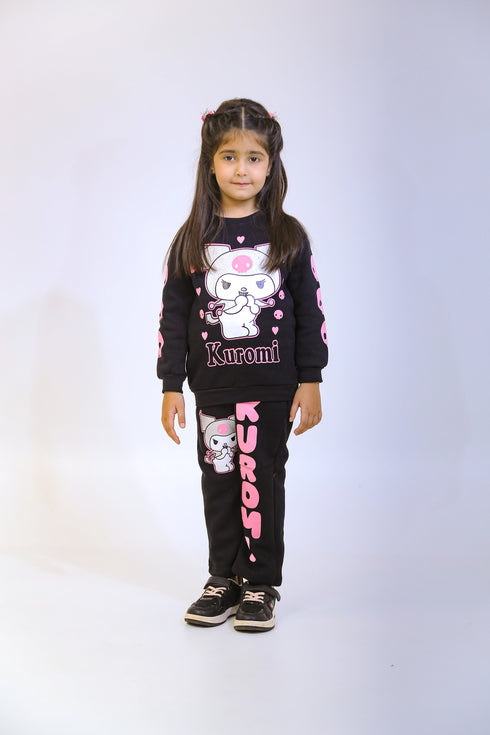 Printed Kuromi Tracksuit - Black