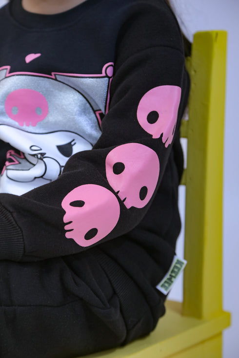 Printed Kuromi Tracksuit - Black