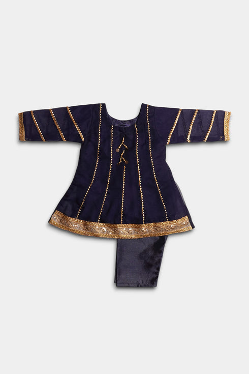 Chiffon 2 Piece - Navy Blue