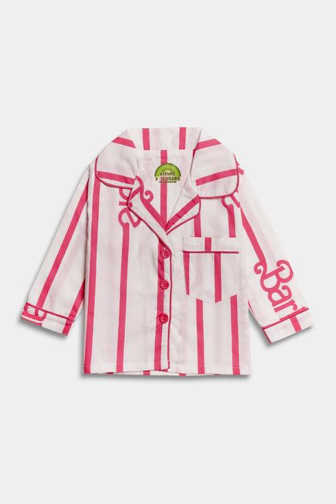 Printed Barbie Nightsuit - White