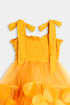 3D Circles Frock - Yellow
