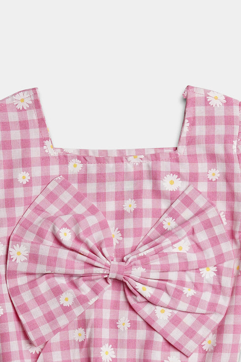 Embroidered Flower Set - Pink