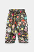 Printed Powerpuff Nightsuit - Black