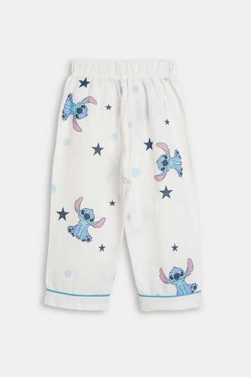 Printed Stitch Stars - White