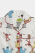 Printed Cookie Monster Nightsuit - White