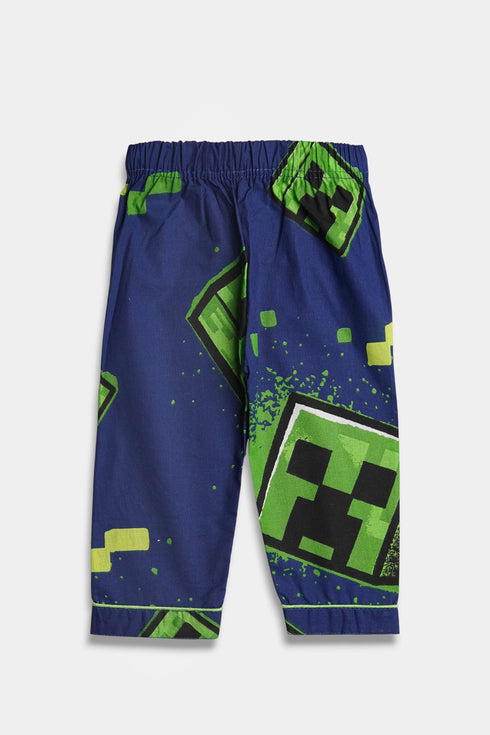 Printed Minecraft Nightsuit - Blue