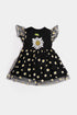 Printed Sunflower Frock - Black