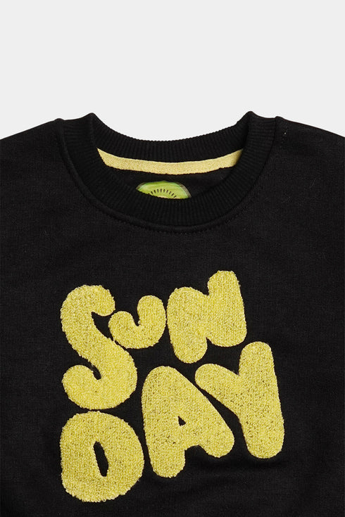 Printed Sunday Tracksuit - Black