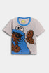 Printed Cookie Monster Nightsuit - Grey