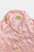Printed Polka Silk Nightsuit - Pink