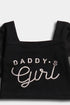 Printed Daddy's Girl Skirt Set - Black