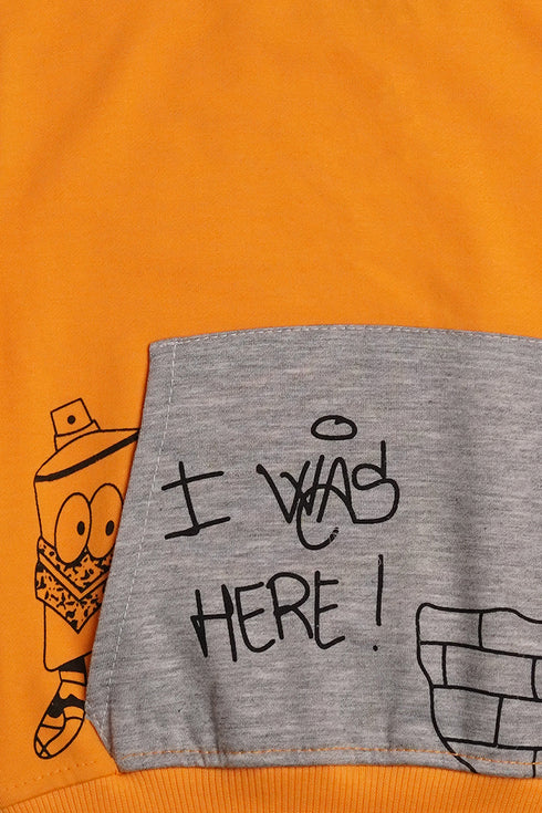 Printed Graffiti Tracksuit - Yellow