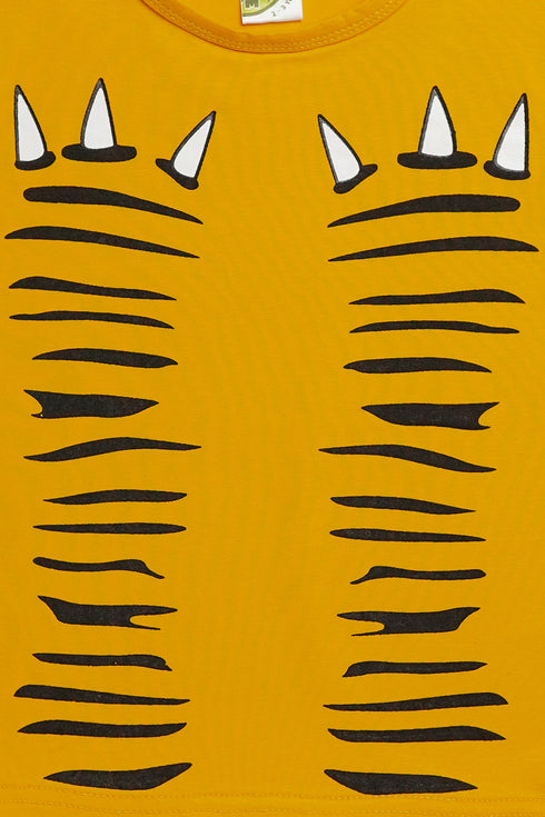 Printed Claws Tee - Yellow