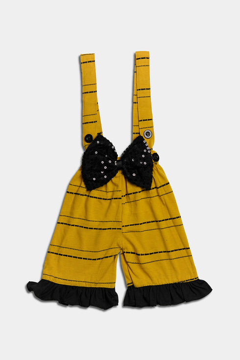 Printed Creative Romper Set - Yellow