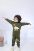 Printed Dino Tracksuit - Green