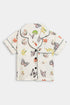 Printed Butterfly Nightsuit - White