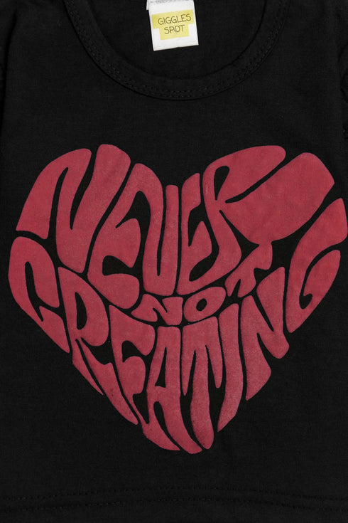 Printed Creative Romper Set - Red