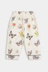 Printed Butterfly Nightsuit - White