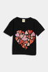 Printed Hearts T-Shirt - Black