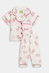 Printed Car Nightsuits - White