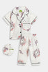 Printed Cat Heart - White