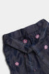 Embroidered Flowers Plazo - Blue
