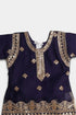 Embroidered Patiala Chiffon 2 Piece - Navy blue