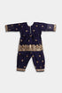 Embroidered Patiala Chiffon 2 Piece - Navy blue
