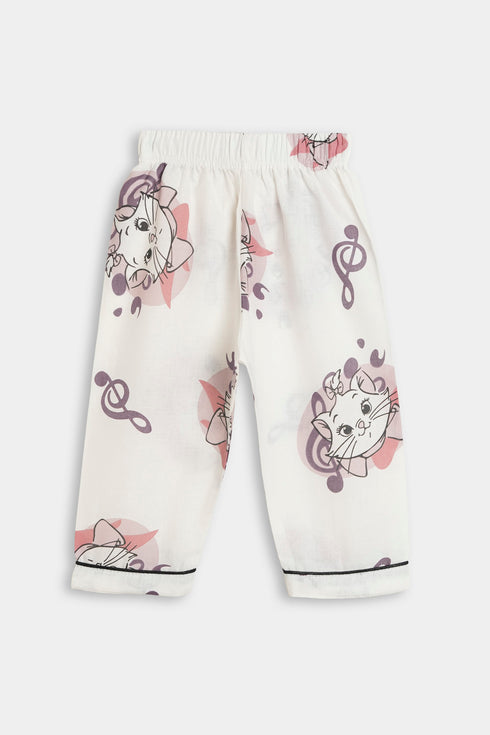 Printed Cat Heart - White
