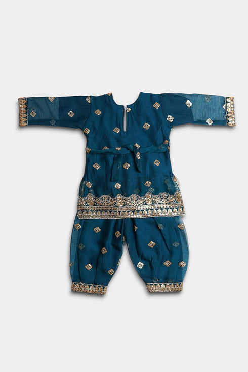 Embroidered Patiala Chiffon 2 Piece - Zinc