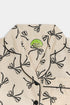 Printed Bow Nightsuit -Beige