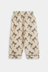 Printed Bow Nightsuit -Beige