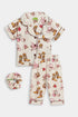 Printed Cowgirl Nightsuit -Beige