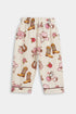 Printed Cowgirl Nightsuit -Beige
