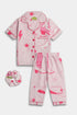 Printed Boot Nightsuit - Pink