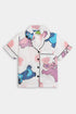 Printed Stitch Heart Nightsuit -White