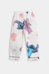 Printed Stitch Heart Nightsuit -White