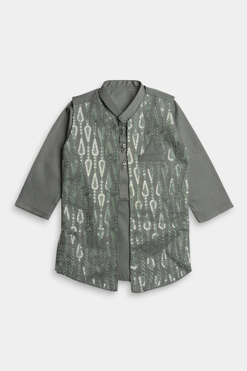Embroidered Sequins Shalwaar kameez - Green
