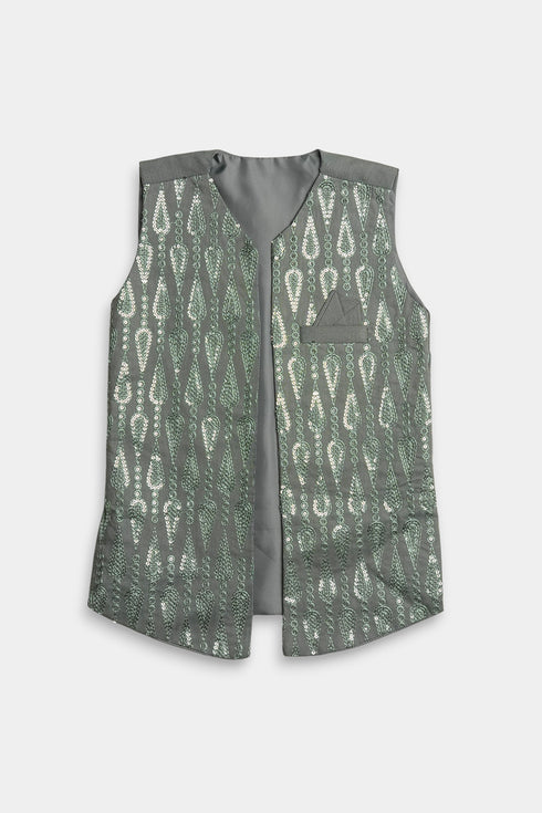 Embroidered Sequins Shalwaar kameez - Green
