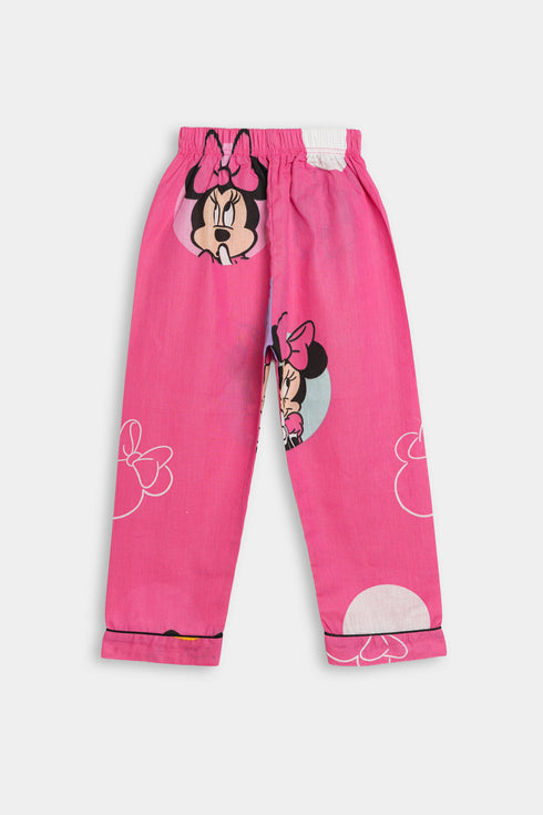 Printed Mouse Nightsuit -Pink
