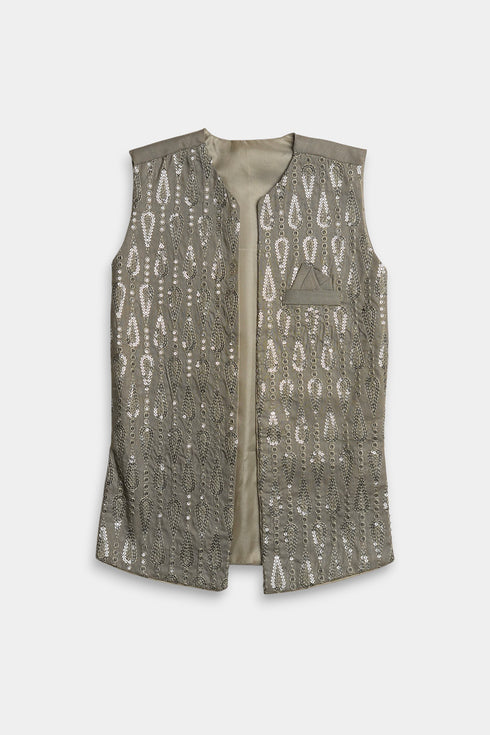 Embroidered Sequins Shalwaar kameez - Grey