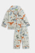 Printed Dino Nightsuit - White