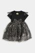 Glitter Web Frock - Black
