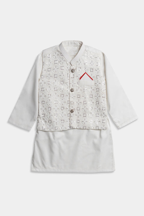 Embroidered Shalwaar kameez - White