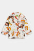Printed Blocks Nightsuit - White