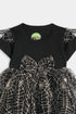 Glitter Web Frock - Black