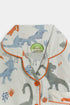 Printed Dino Nightsuit - White